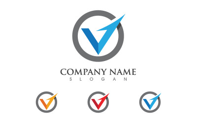 Ikona litery V Logo Szablon projektu ilustracja v.10