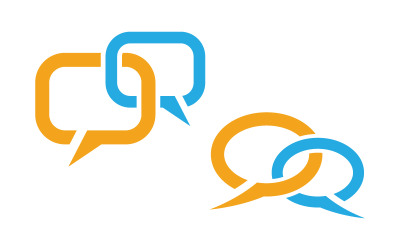 Illustrazione del modello del logo dell&amp;#39;icona di comunicazione vocale v.2