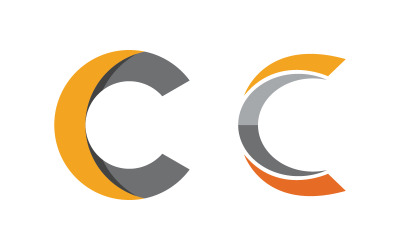 Illustrazione del modello di logo moderno della lettera C design v.2