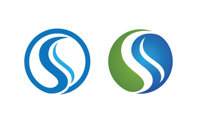 Modello vettoriale di progettazione del logo della lettera S aziendale v.23