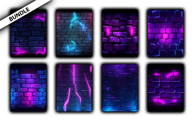 Neon action brick wall bundle