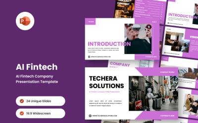 PowerPoint de negócios de IA e Fintech