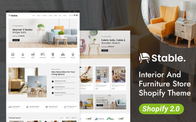 Stabilní – obchod s interiérovým nábytkem a domácími dekoracemi Shopify 2.0 responzivní téma