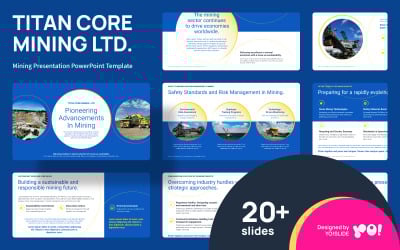 TITAN CORE Mining-Präsentation PowerPoint-Vorlage