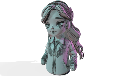 Anime Doll Collectible Bust "Twilight Muse" Free 3D Model