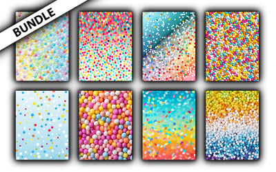 Colorful dots pattern bundle