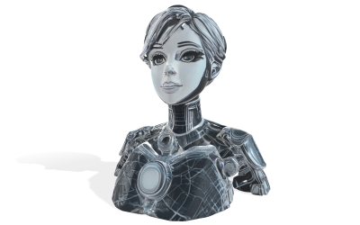 Cybernetic Companion Bust Free 3D Model