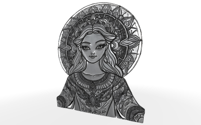 Divine Radiance Medallion Free 3D Model