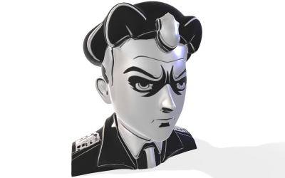 3D model poprsí strážce