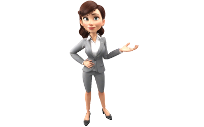 Modèle d&amp;#39;impression 3D de figurine de femme d&amp;#39;affaires amicale