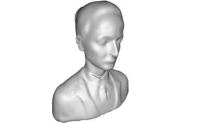 Poised Formal Busto Livre Modelo de Impressão 3D
