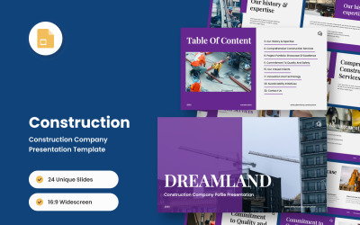 Presentación de diapositivas del perfil de la empresa constructora