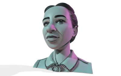 Retro-Futuristic Bust "Neon Persona" Free 3D Model