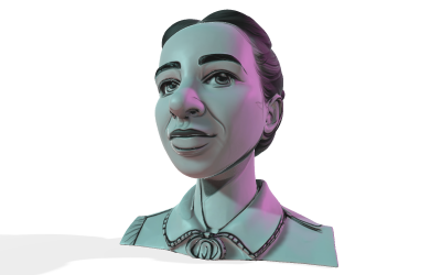 Retro-Fütüristik Büst &amp;quot;Neon Persona&amp;quot; Ücretsiz 3D Model