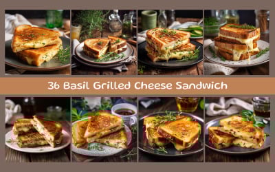 Basilicum gegrilde kaassandwich