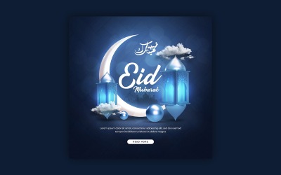 Modello di progettazione dei social media per Eid Ul Fitr