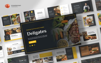 Deligates - Food &amp;amp; Restaurant Powerpoint šablona