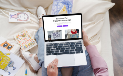 Political Campaign Newsletter Layout Promoting Leaders for Future Generation l Landing Page Template