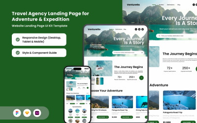 VentureGo - Ultimate Travel Landing Page för äventyr