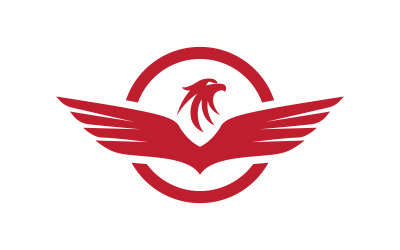Adlerfalkenflügel-Symbol Vorlage Logo Illustration Design v.14