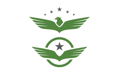 Adlerfalkenflügel-Symbol Vorlage Logo-Illustration Design v.17