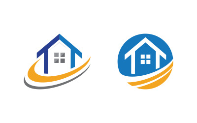 Home proprietà industriale concetto icona logo illustrazione v.120