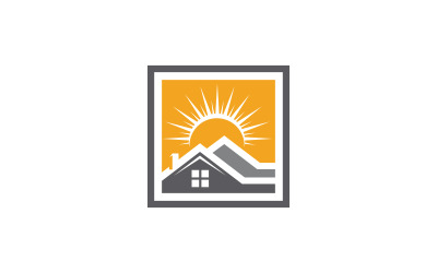 Home proprietà industriale concetto icona logo illustrazione v.121