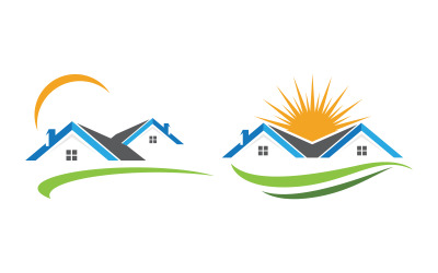 Home proprietà industriale concetto icona logo illustrazione v.125
