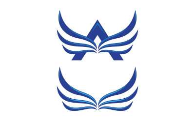 Icona dell&amp;#39;ala di falco aquila Modello logo illustrazione design v.24