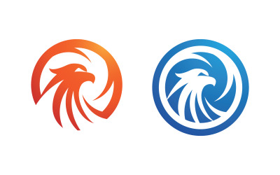 Ikona skrzydła orła jastrzębia Szablon logo ilustracja projekt v.13