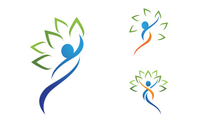 Illustrazione del logo del personaggio umano della vita sana v.115