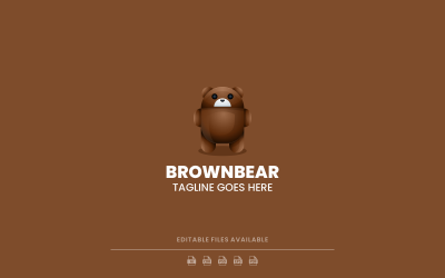 Logo colorato sfumato di Brownbear