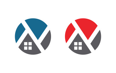 Strona główna przemysłowa koncepcja nieruchomości ikona logo ilustracja v.105