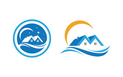 Strona główna przemysłowa koncepcja nieruchomości ikona logo ilustracja v.115