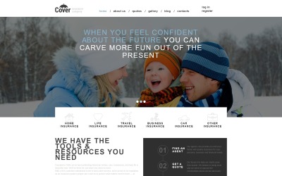 Modello Joomla Responsive #50996 "Cover - Insurance Company Multipage"