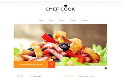 Modelo de site responsivo de culinária