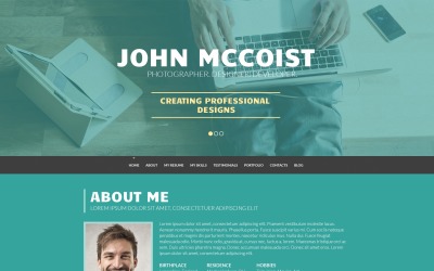"Persuasive Web Portfolio" - адаптивний WordPress шаблон №50910
