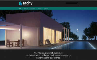 Plantilla de sitio web adaptable de arquitectura