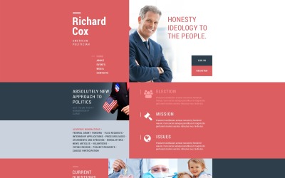 Plantilla Web Responsive para Sitio de Candidatos políticos #50961