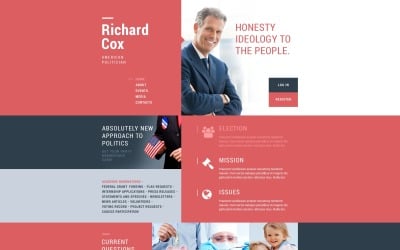 Political Candidate Responsive Website Template