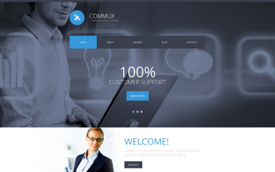 Responsive Communications Templates Web Sitesi #50990