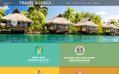 Responsive Website Vorlage für Reisebüro #50997