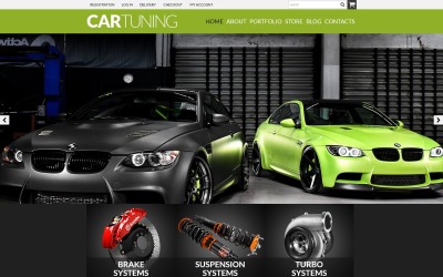 Reszponzív Auto Tuning Workshop WooCommerce sablon 50988