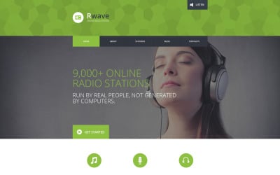Шаблон адаптивного веб-сайта Radio