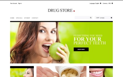 Tema PrestaShop Responsive #50928 "Drug Store"