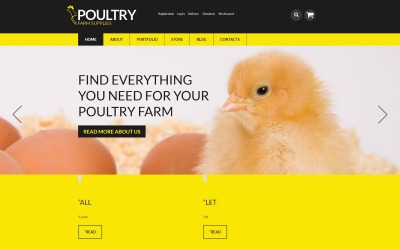 Tema WooCommerce de suprimentos para avicultura