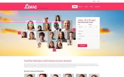 约会响应网站模板