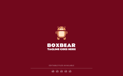Boxbear Einfaches Maskottchen-Logo