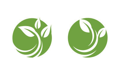 Grünes Baumblatt, Ökologie, Naturelement, Vektordesign v.34