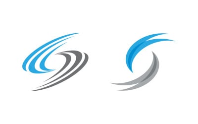 İş S harfi logo tasarım vektör şablonu v.44